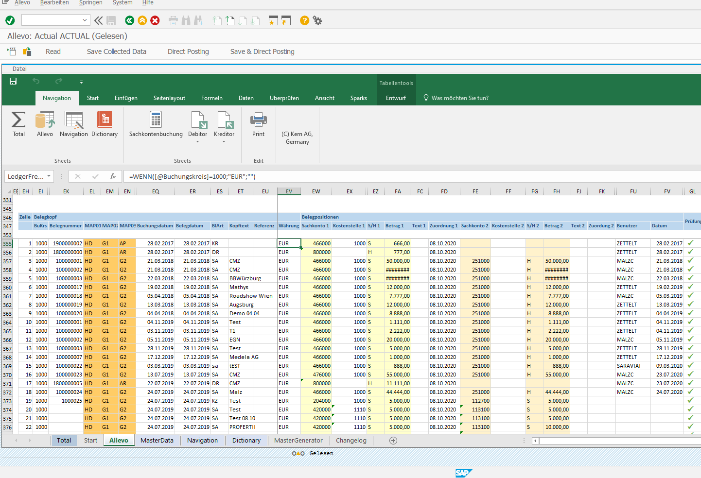 Finanzbuchhaltung mit SAP und Excel