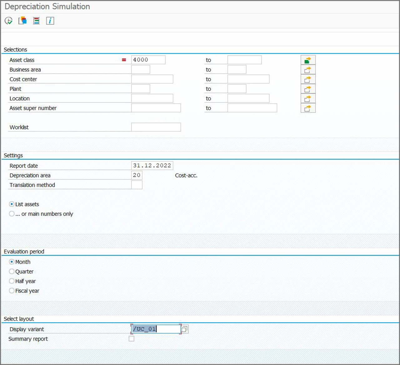 Investment planning with SAP and Excel